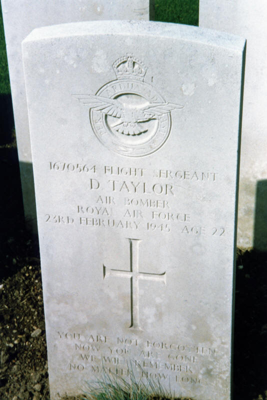 F/Sgt Dennis Taylor<br/><br /><br />died February 23rd, 1945